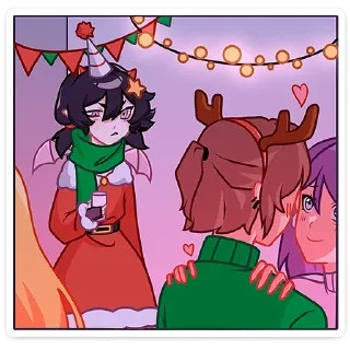 Sticker новогодняя ивэлтин без надписей - 3