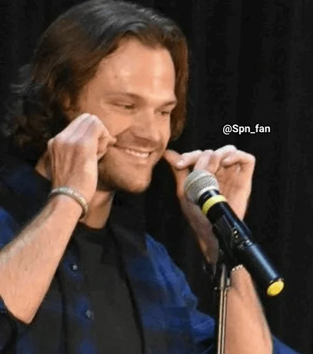 microphone person human face