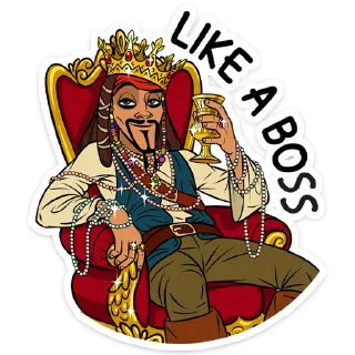 Sticker Капитан Джек Воробей :: @TgSticker - 6