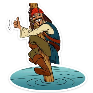 Sticker Капитан Джек Воробей :: @TgSticker - 3