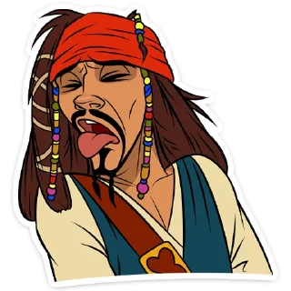 Sticker Капитан Джек Воробей :: @TgSticker - 2