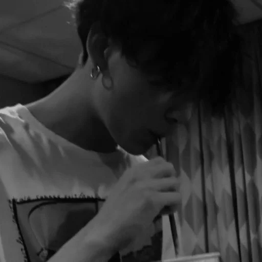 person black and white human face