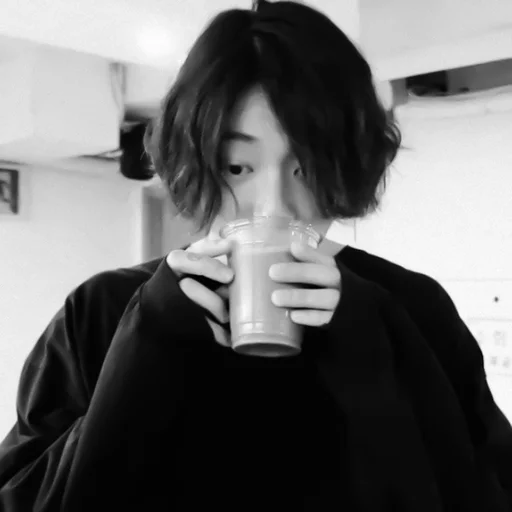 person black and white human face