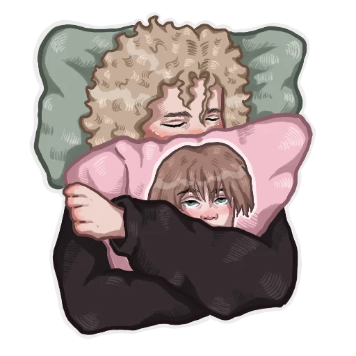 cartoon human face illustration