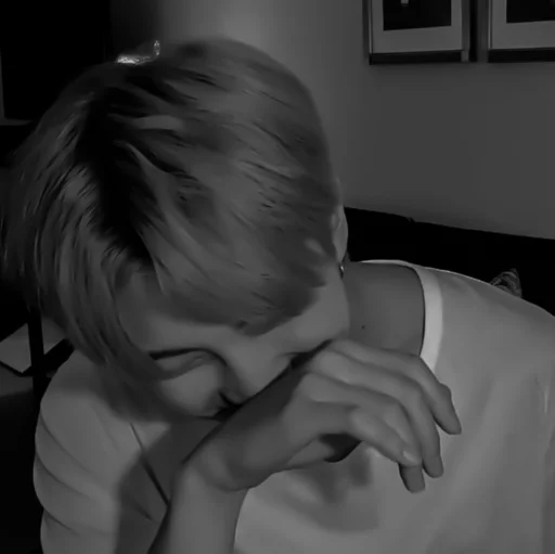 person indoor black and white