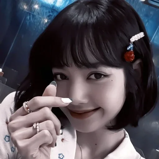 person human face bangs