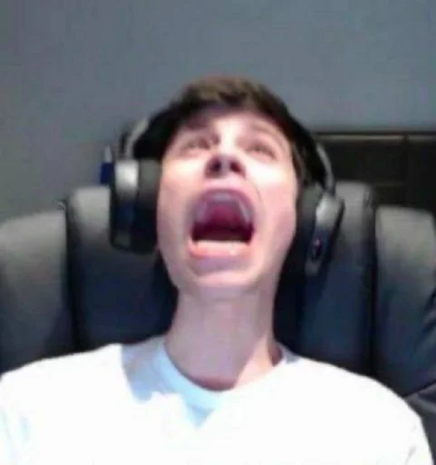 person headphones jaw