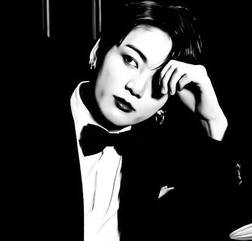 person human face black and white