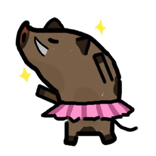 Стикер кабанчик - 0