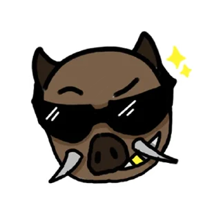 Стикер кабанчик - 6