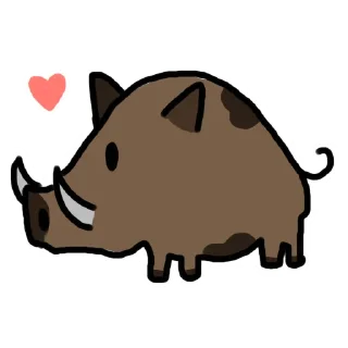 Стикер кабанчик - 9