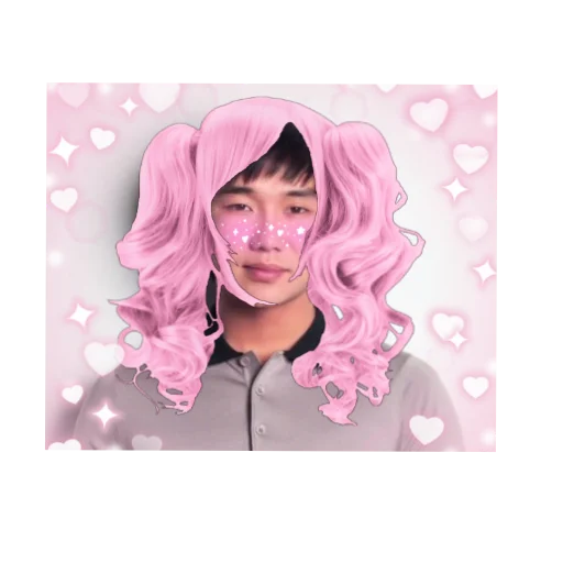 human face clothing pink