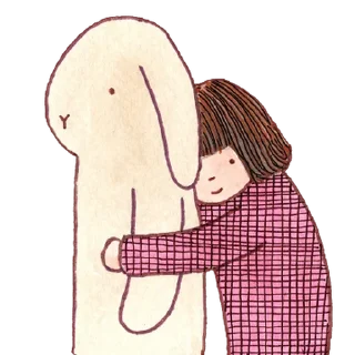 Стикер ᘛ⁠⁐̤⁠ᕐ⁠ᐷ обнимули → @svalkablin - 10