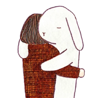 Стикер ᘛ⁠⁐̤⁠ᕐ⁠ᐷ обнимули → @svalkablin - 11