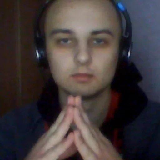 person headphones human face