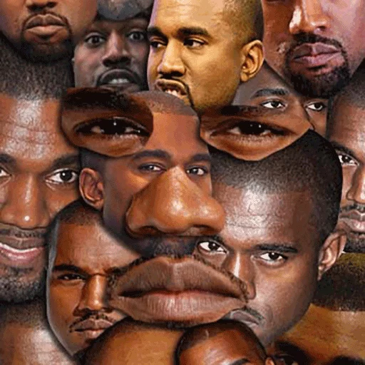 Стикер kanye west faces - 8