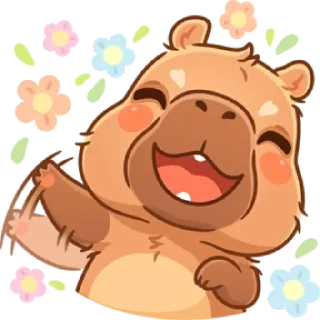 Стикер Капибарное настроение @MoiStikiBot - 8