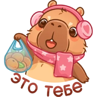 Стикер Капибарное настроение @MoiStikiBot - 3