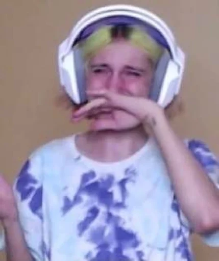 headphones person human face