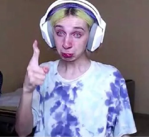 headphones person human face