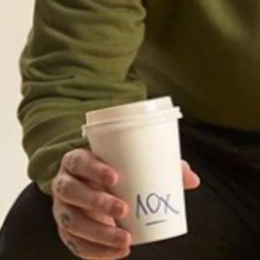 person paper cup cup