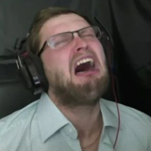 person headphones jaw