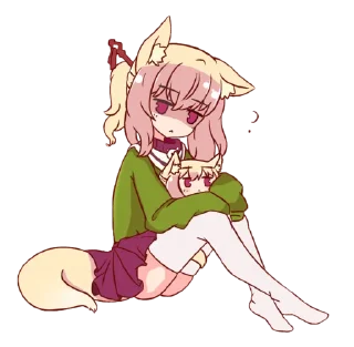 Стикер kemomimi-chan by @orimof - 1