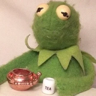 Стикер kermit the frog meme - 3