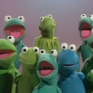 Стикер kermit the frog meme - 10