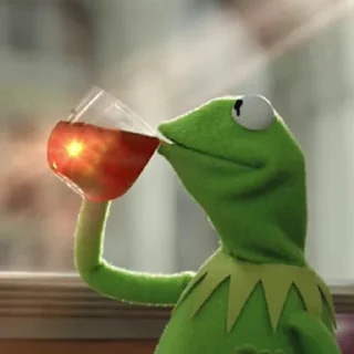 Стикер kermit the frog meme - 8