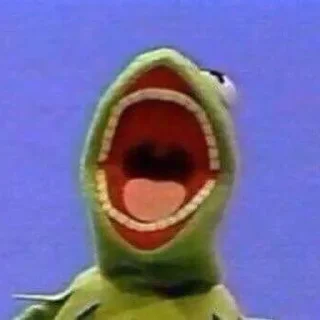 Стикер kermit the frog meme - 2