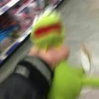 Стикер kermit the frog meme - 4