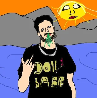 Стикер Крабовая колбаска с рыгней🤗 - 2