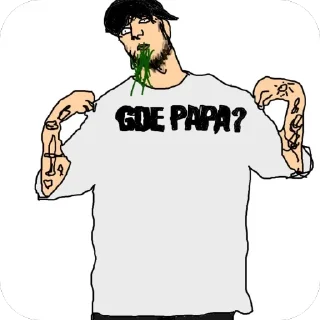 Стикер Крабовая колбаска с рыгней🤗 - 3