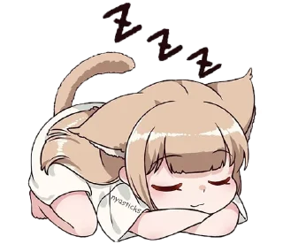 Sticker Кинако @nyasticks - 0