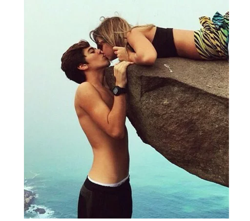 person kiss human face