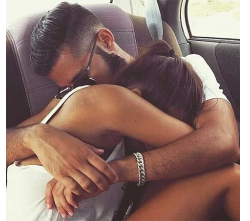 person kiss clothing