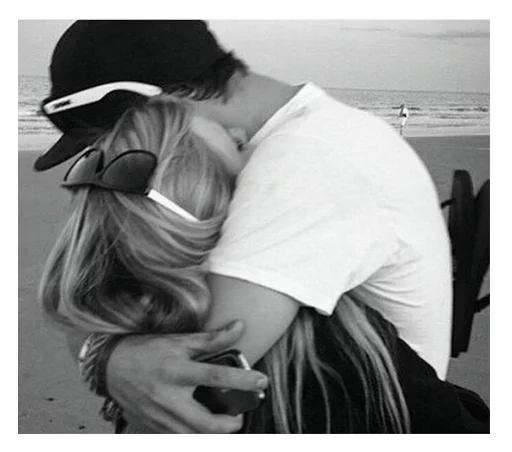 person kiss clothing