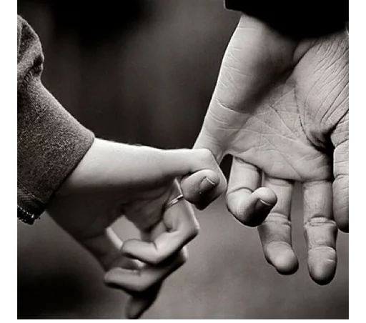 person black and white finger