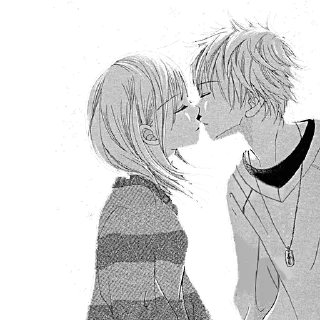 целовать аниме иллюстрация