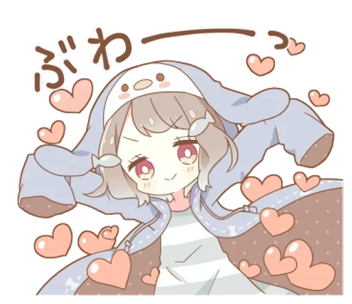 Sticker Подружки ( /^ω^)/ @anime_sticks - 10