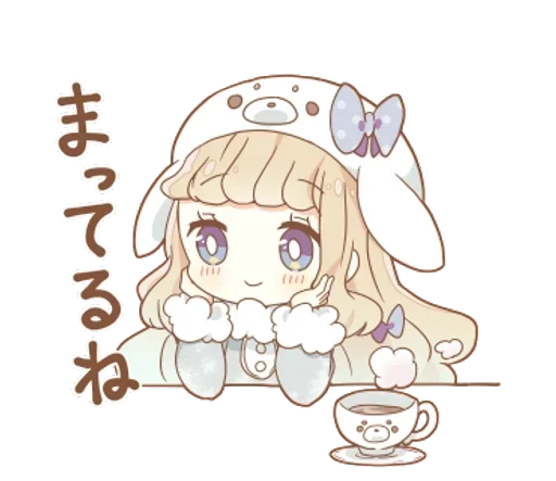 Sticker Подружки ( /^ω^)/ @anime_sticks - 7