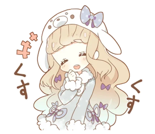 Sticker Подружки ( /^ω^)/ @anime_sticks - 6