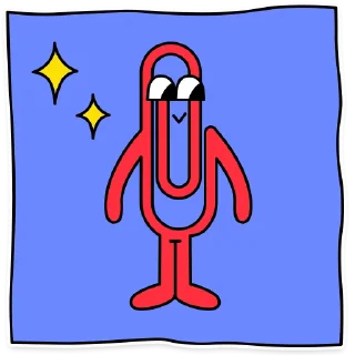 Стикер Скрепочка Клерка (@kubklerk) - 6