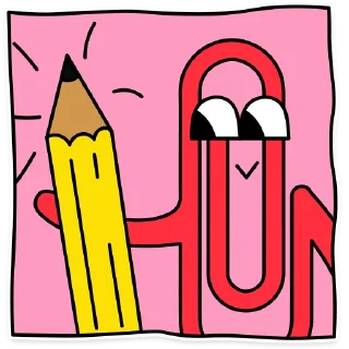 Стикер Скрепочка Клерка (@kubklerk) - 7