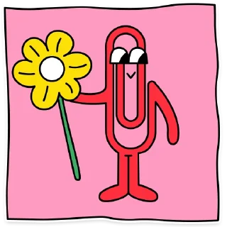 Стикер Скрепочка Клерка (@kubklerk) - 4