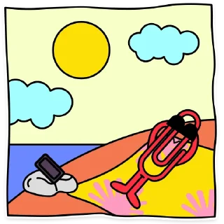 Стикер Скрепочка Клерка (@kubklerk) - 10