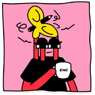 Стикер Скрепочка Клерка (@kubklerk) - 0