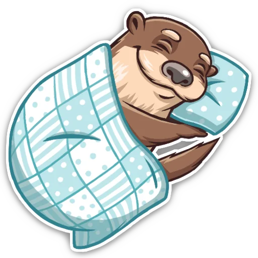 Стикер Выдра @petukhova_art - 8