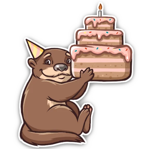 Стикер Выдра @petukhova_art - 7